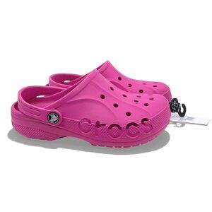 Crocs Kids’ Baya Clog Candy Pink J3 | Youth Slip‑On Shoes Waterproof Classic